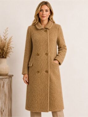Vintage Saks Fifth Avenue Camel Bouclé Coat
